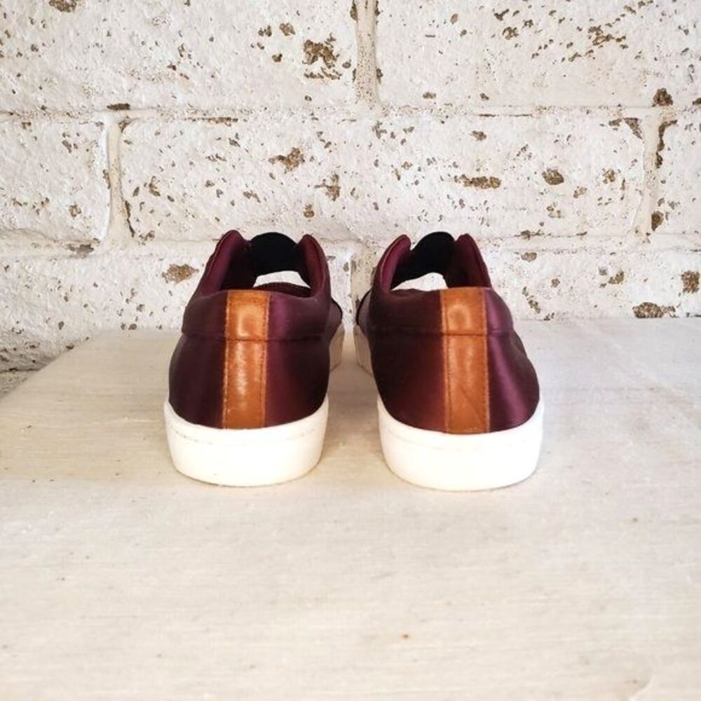 Louise Et Cie Lo-Bette  Burgundy Satin Sneakers Womens Flats Casual Street Sz 8 - Picture 4 of 10